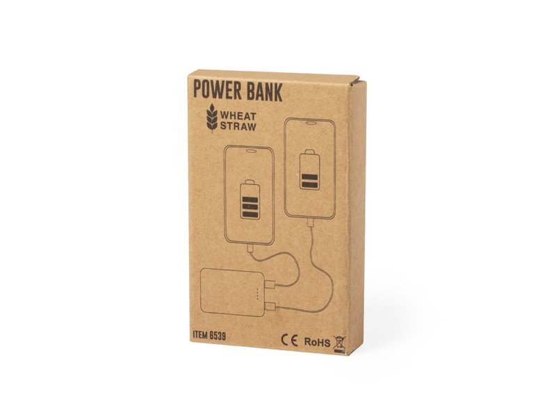 Shiden Power Bank 5.000 mAh eco-design bedrukt met logo promotieartikel Shiden Power Bank 5.000 mAh eco-design bedrukt met logo promotieartikel