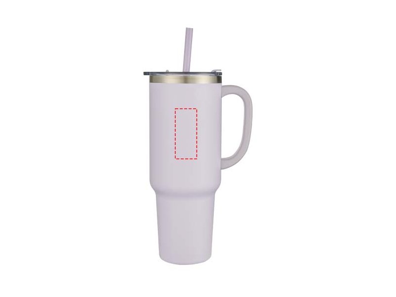 Sydney 1200 ml dubbelwandige RCS-gecertificeerde koperen vacuüm geïsoleerde beker met rietje