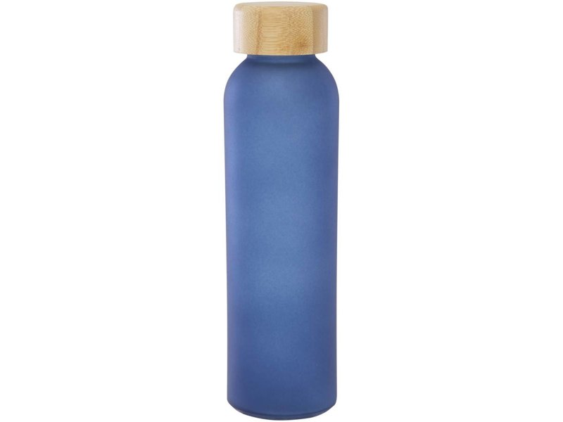 Lume 500 ml fles van mat natronkalkglas met bamboe deksel