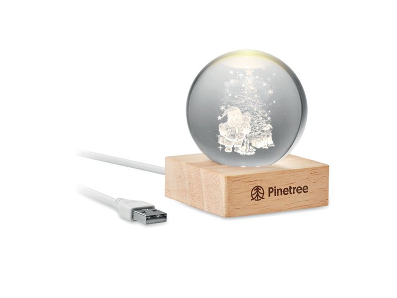 SANTA LIGHT - Kerst LED glas bol