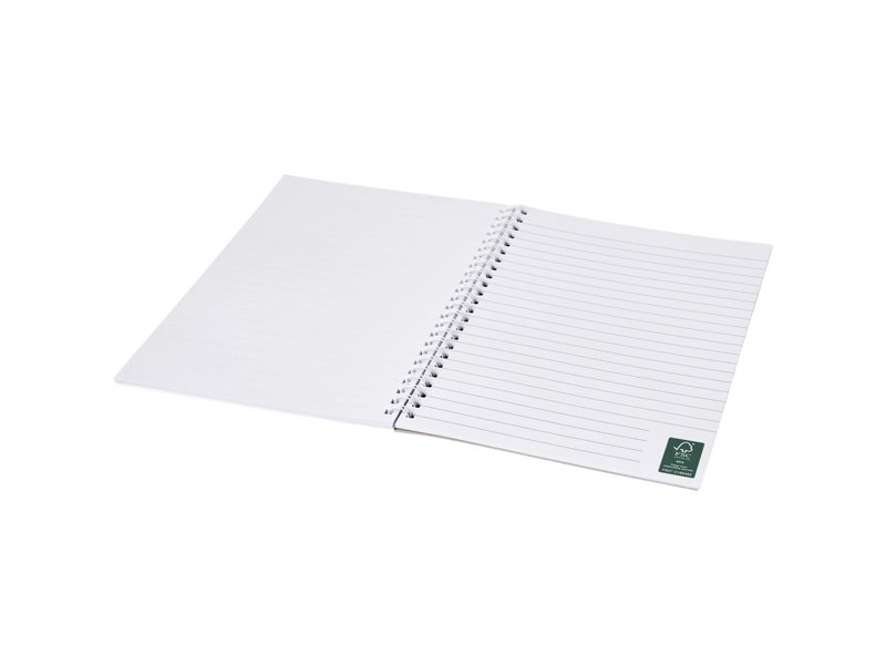 Desk-Mate® A5 spiraal notitieboek en bedrukte achterste omslag Desk-Mate® A5 spiraal notitieboek en bedrukte achterste omslag