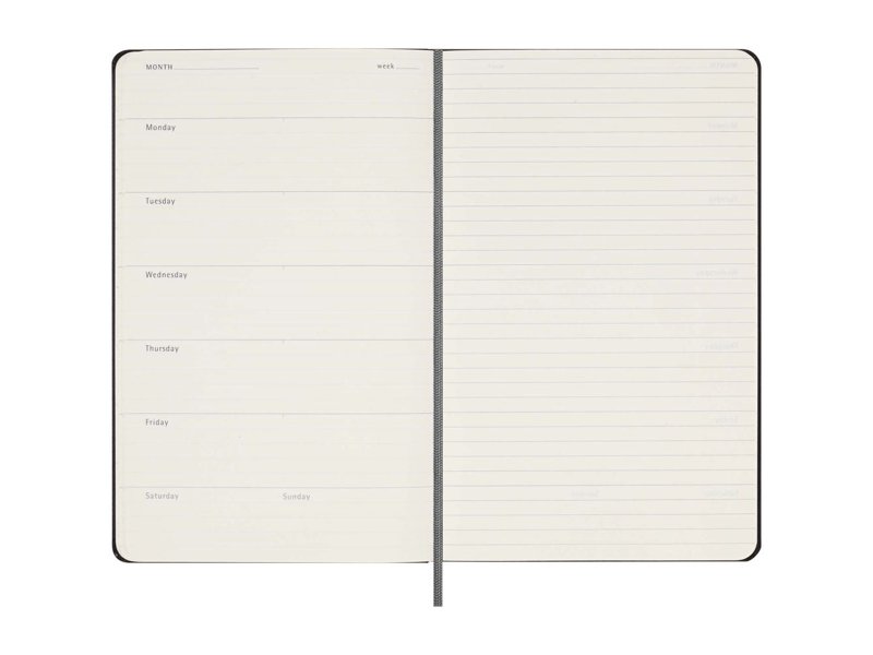Moleskine ongedateerde weekplanner met harde kaft L