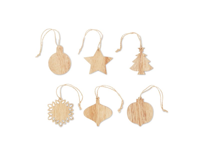 CHRISET - Houten kerstversiering set