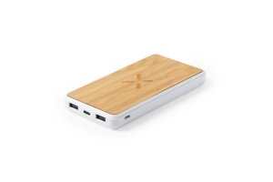 Bamboe Power Bank Dickens 8.000 mAh bedrukt met logo ideaal promotieartikel