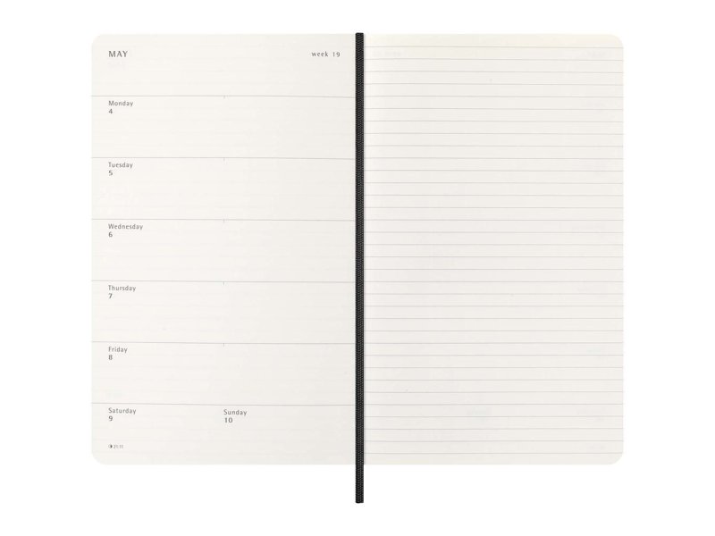 Moleskine week-agenda voor 12 maanden met zachte kaft L