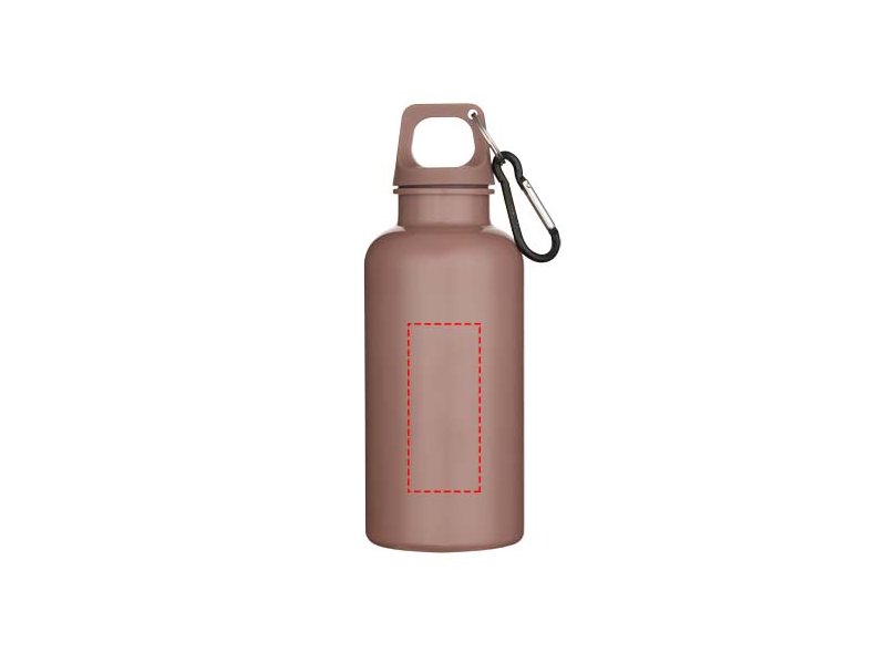 Oregon 400 ml effen waterfles van RCS gecertificeerd gerecycled plastic met karabijnhaak Oregon 400 ml effen waterfles van RCS gecertificeerd gerecycled plastic met karabijnhaak