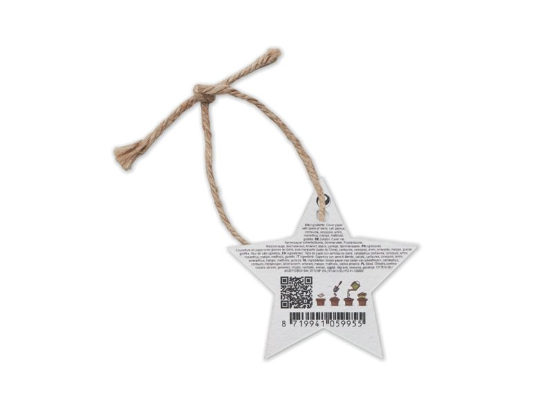 STARSEED - Zaadpapier kerstornament STARSEED - Zaadpapier kerstornament