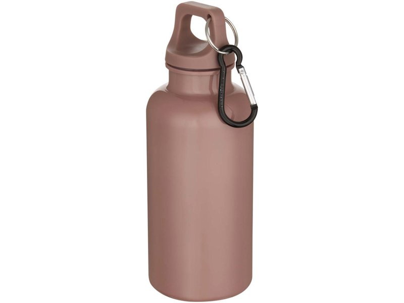 Oregon 400 ml effen waterfles van RCS gecertificeerd gerecycled plastic met karabijnhaak Oregon 400 ml effen waterfles van RCS gecertificeerd gerecycled plastic met karabijnhaak
