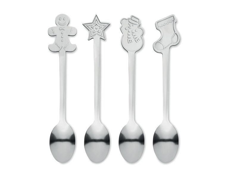 CHIP SET - Set van 4 kerst theelepeltjes