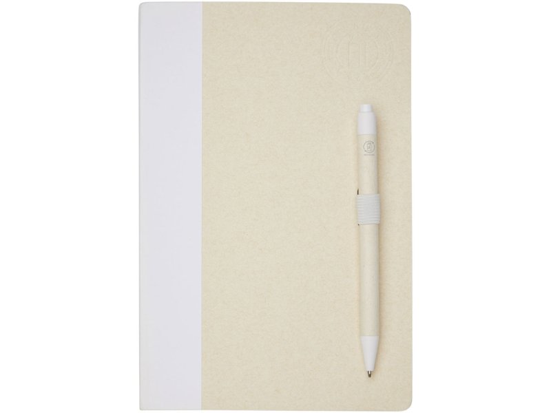 Dairy Dream set van referentie A5 notitieboek en balpen gemaakt van gerecyclede melkpakken Dairy Dream set van referentie A5 notitieboek en balpen gemaakt van gerecyclede melkpakken