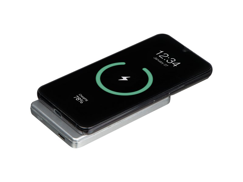 Donetsk 5.000 mAh powerbank draagbare oplader bedrukt met logo relatiegeschenk