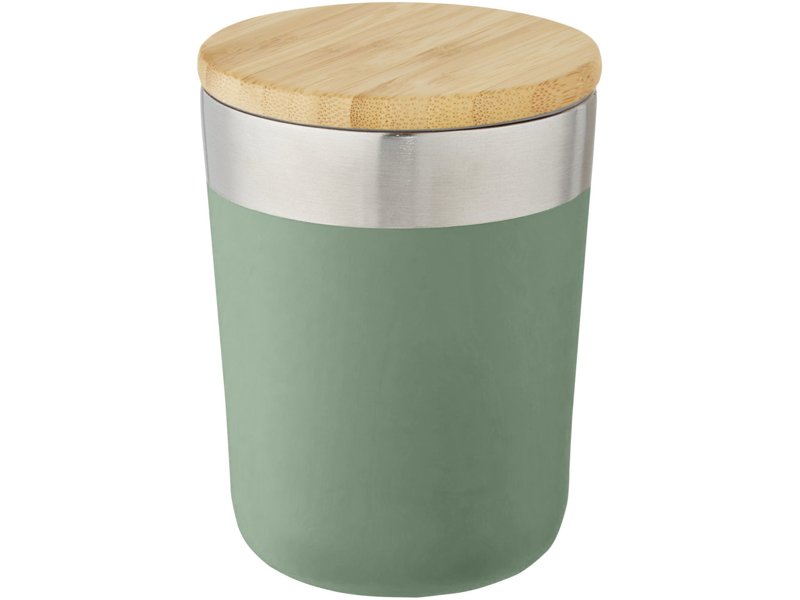 Lagan koperen vacuüm geïsoleerde roestvrijstalen beker van 330 ml met bamboe deksel