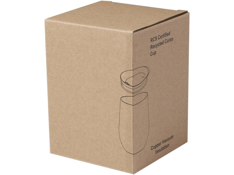 Corzo 350 ml RCS-gecertificeerde koperen beker met vacuümisolatie van gerecycled roestvrij staal
