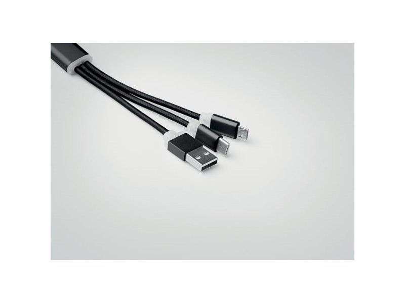 Sleutelhanger met oplaadkabel blauw