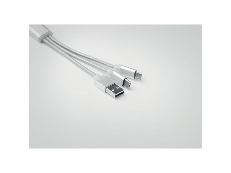 Sleutelhanger met oplaadkabel blauw