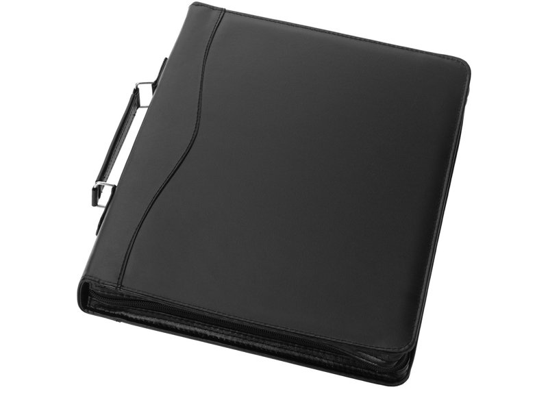 Ebony A4 portfolio met ritssluiting en handvat