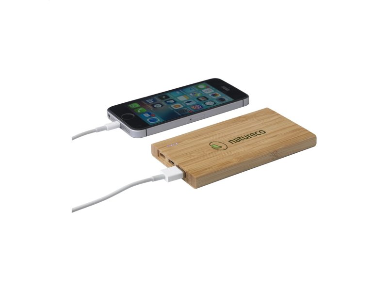 Bamboo 4000 Powerbank externe oplader bedrukken | Relatiegeschenk & promotieartikel