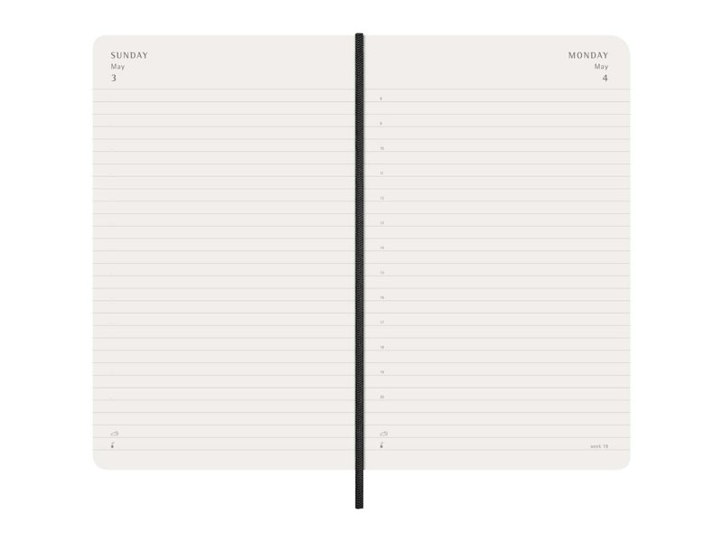 Moleskine dag-agenda voor 12 maanden met zachte kaft