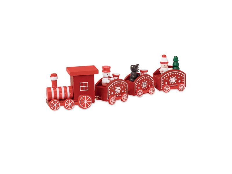 JUNA - Houten decoratie kersttrein