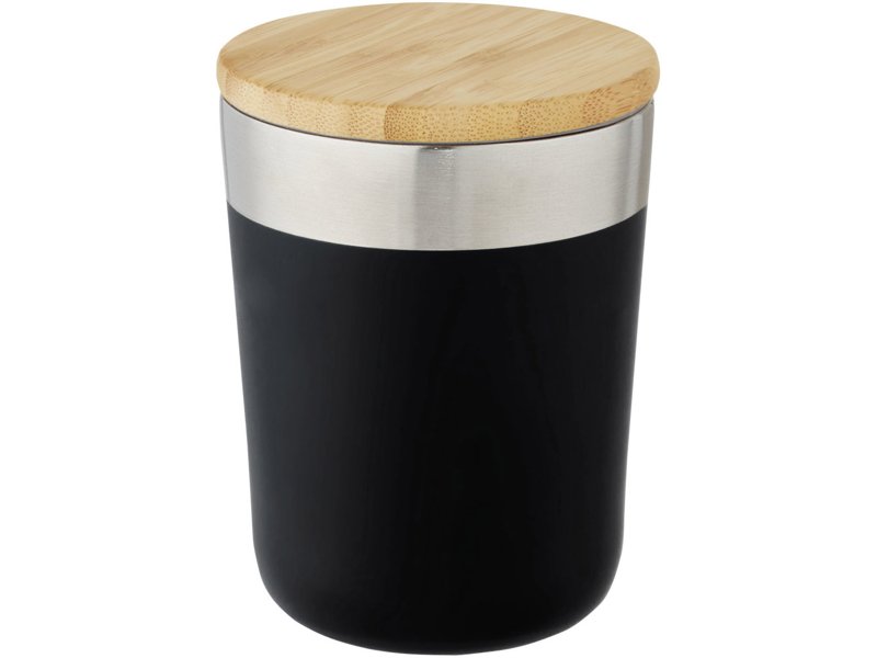 Lagan koperen vacuüm geïsoleerde roestvrijstalen beker van 330 ml met bamboe deksel