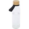 Porto 500 ml glazen waterfles met siliconen handgreep en bamboe deksel
