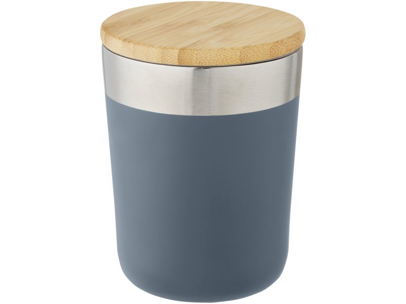 Lagan koperen vacuüm geïsoleerde roestvrijstalen beker van 330 ml met bamboe deksel