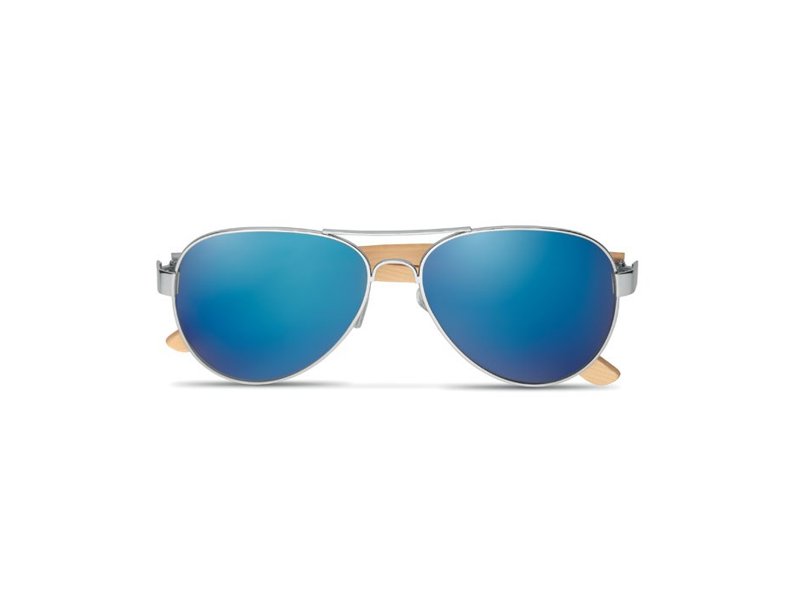 Honiara Zonnebril laten personaliseren – Spiegelglazen & bamboe promotiezonnebril | GiftsDirect