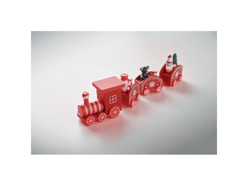 JUNA - Houten decoratie kersttrein