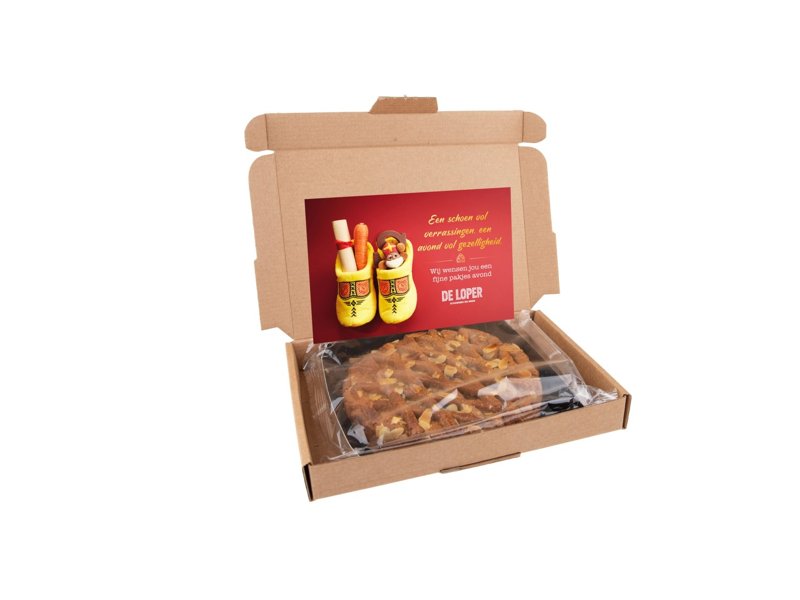 Brievenbusdoosje met een Speculaastaartje Brievenbusdoosje met een Speculaastaartje
