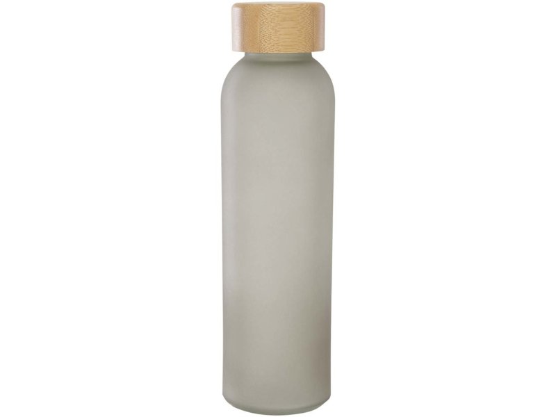 Lume 500 ml fles van mat natronkalkglas met bamboe deksel