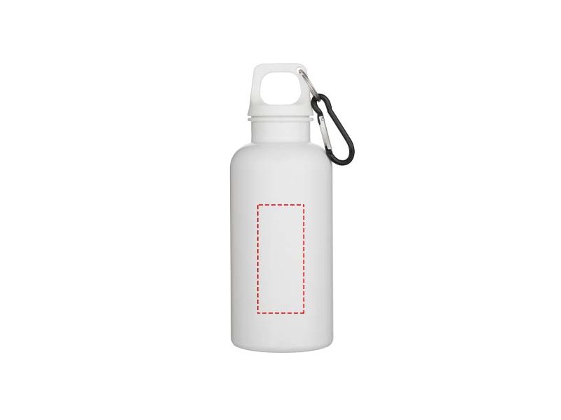Oregon 400 ml effen waterfles van RCS gecertificeerd gerecycled plastic met karabijnhaak Oregon 400 ml effen waterfles van RCS gecertificeerd gerecycled plastic met karabijnhaak