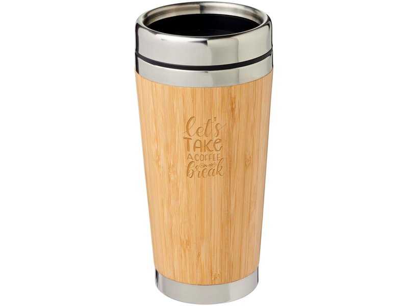 Bambus 450 ml beker met buitenzijde van bamboe Bambus 450 ml beker met buitenzijde van bamboe