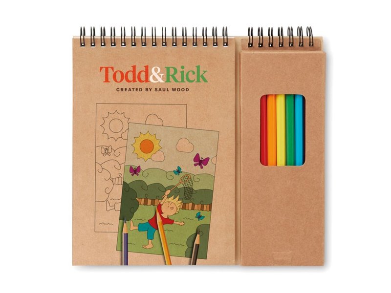 Kleurset » Kleurpotloden + tekenblok | Leuk met bedrukking