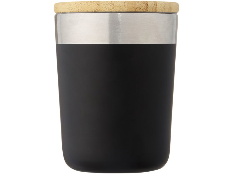 Lagan koperen vacuüm geïsoleerde roestvrijstalen beker van 330 ml met bamboe deksel