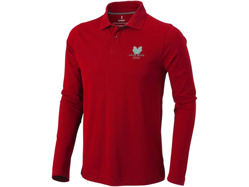 Oakville heren polo met lange mouwen