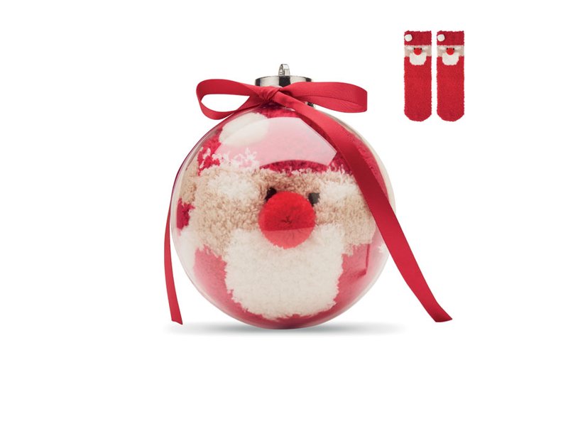 SNUG M - Kerstman sokken balornament