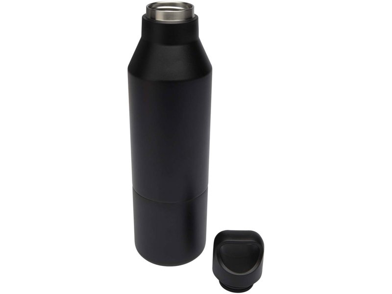 Odessy 600 ml RCS gecertificeerde, geïsoleerde fles van gerecycled roestvrijstaal met 300 ml beker