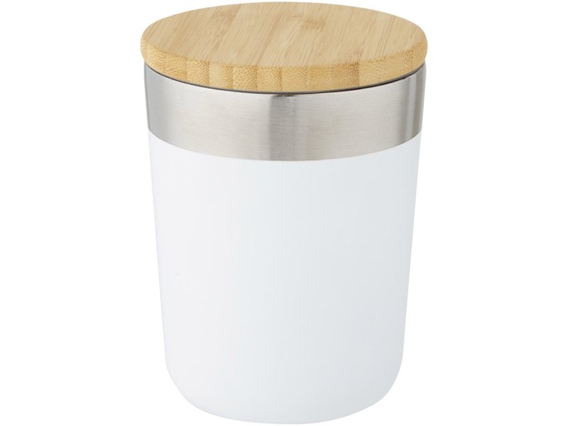 Lagan koperen vacuüm geïsoleerde roestvrijstalen beker van 330 ml met bamboe deksel