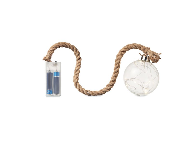 BAUBLI - Glazen kerstbal LED-lampje