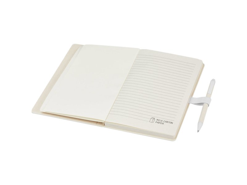 Dairy Dream set van referentie A5 notitieboek en balpen gemaakt van gerecyclede melkpakken Dairy Dream set van referentie A5 notitieboek en balpen gemaakt van gerecyclede melkpakken