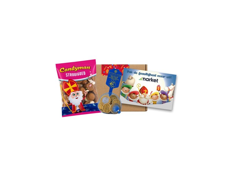 Sinterklaas brievenbusdoosje A6-5 | Strooisnoepje met Munten Sinterklaas brievenbusdoosje A6-5 | Strooisnoepje met Munten