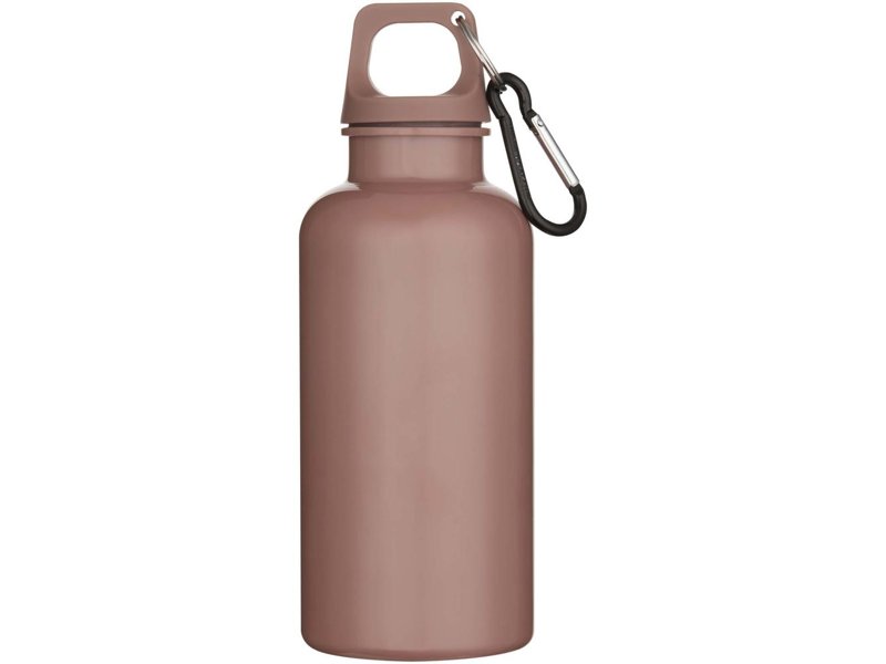 Oregon 400 ml effen waterfles van RCS gecertificeerd gerecycled plastic met karabijnhaak Oregon 400 ml effen waterfles van RCS gecertificeerd gerecycled plastic met karabijnhaak