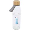 Porto 500 ml glazen waterfles met siliconen handgreep en bamboe deksel