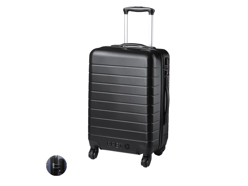 Trolley Dacrux Bedrukken – Duurzame RPET Trolley met TSA Slot Trolley Dacrux Bedrukken – Duurzame RPET Trolley met TSA Slot