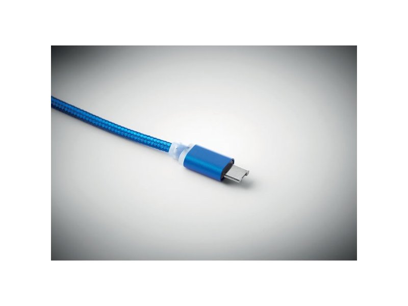 Sleutelhanger met oplaadkabel blauw