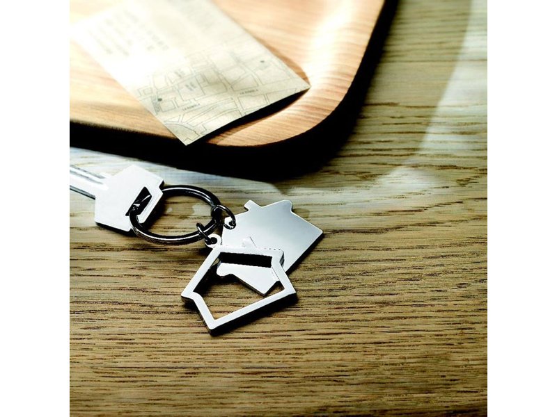 Sleutelhanger in huisvorm