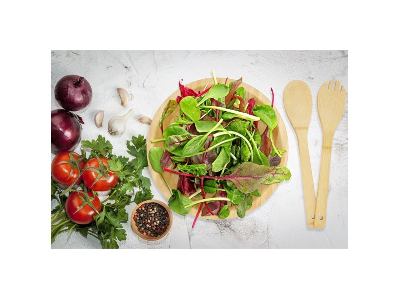 Argulls slakom en bestek van bamboe