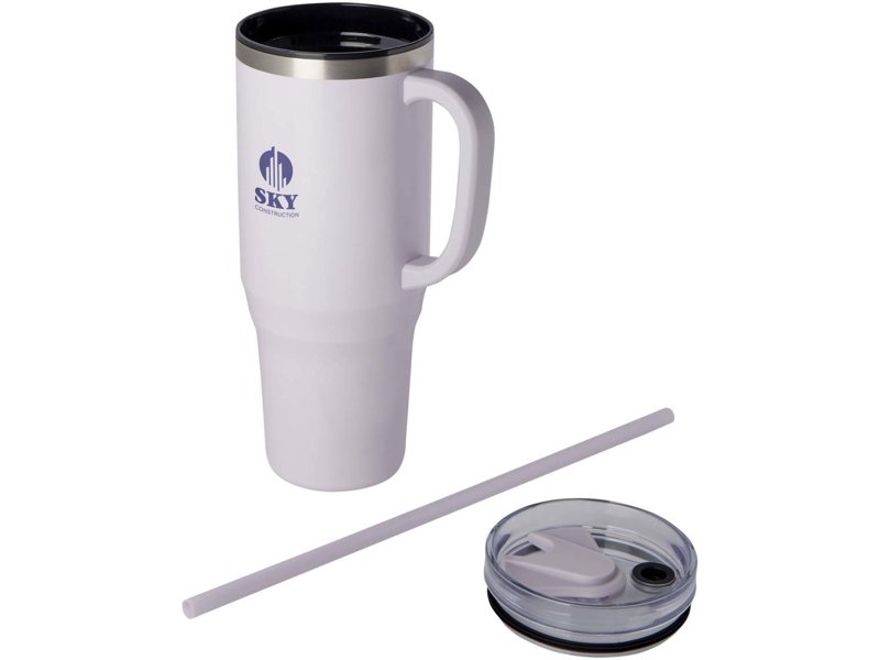 Melbourne 1200 ml RCS-gecertificeerde geïsoleerde beker met rietje