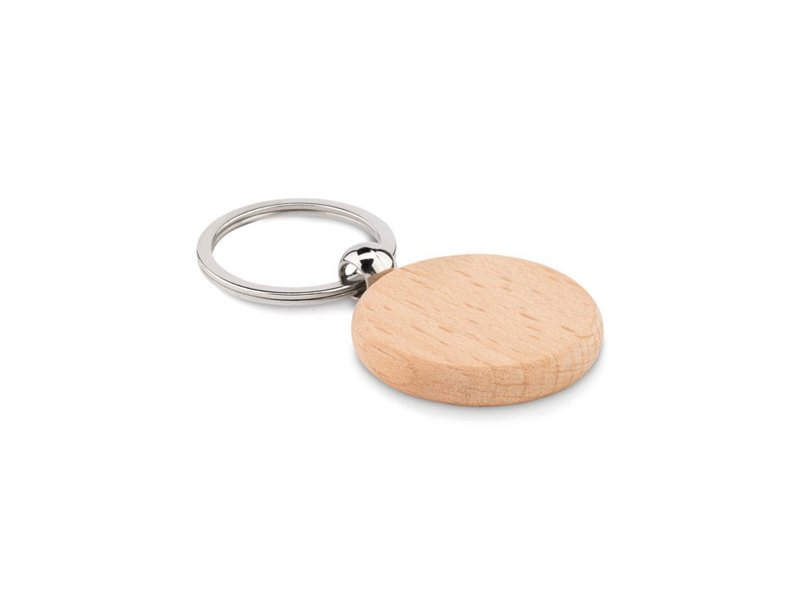 Houten sleutelhanger rond