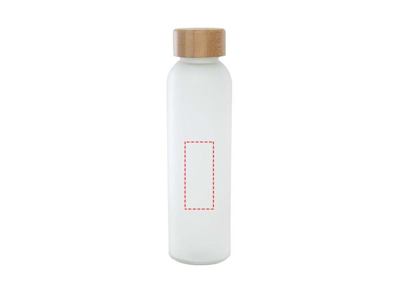 Lume 500 ml fles van mat natronkalkglas met bamboe deksel